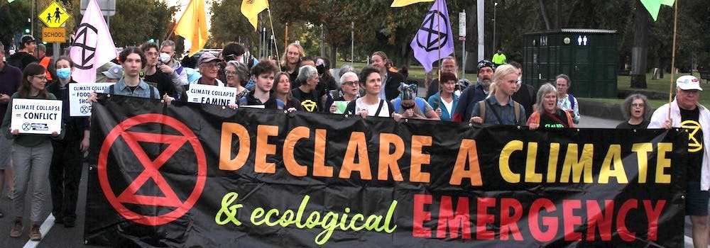 Declare a climate and ecological emergency banner